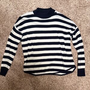 Madewell Striped Dark Navy and White Women's Sweater